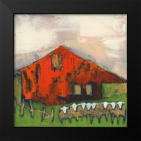 Rice Barn Black Modern Wood Framed Art Print by Jachimiec, Sue