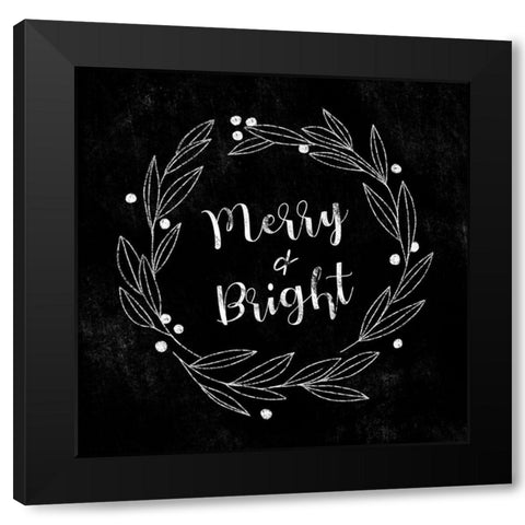 Modern Gingham Christmas I Black Modern Wood Framed Art Print by Caroline, Emma