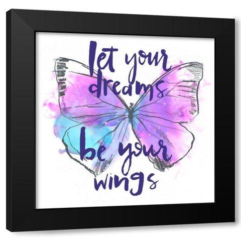 Butterfly Dreams I Black Modern Wood Framed Art Print by Parker, Jennifer Paxton