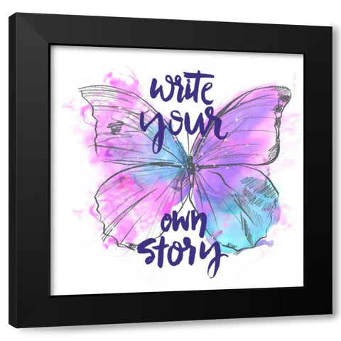 Butterfly Dreams II Black Modern Wood Framed Art Print by Parker, Jennifer Paxton