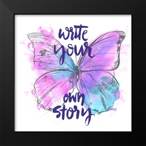 Butterfly Dreams II Black Modern Wood Framed Art Print by Parker, Jennifer Paxton