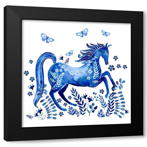 Run Wild and Free I Black Modern Wood Framed Art Print by Parker, Jennifer Paxton