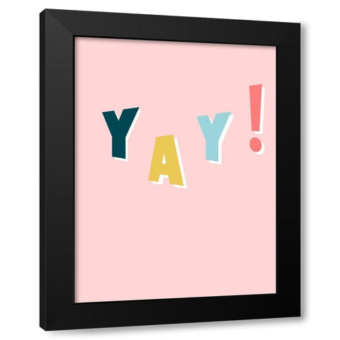 !!! I Black Modern Wood Framed Art Print with Double Matting by Hambly, Anna