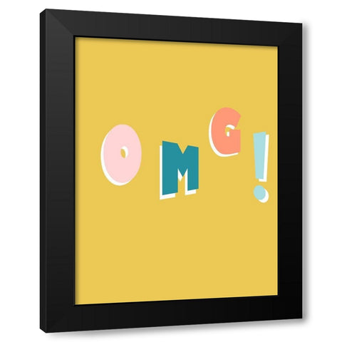!!! II Black Modern Wood Framed Art Print with Double Matting by Hambly, Anna