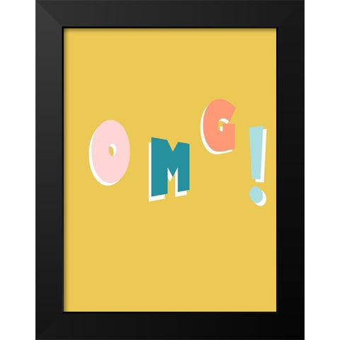 !!! II Black Modern Wood Framed Art Print by Hambly, Anna