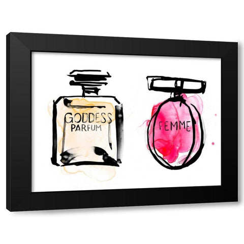Rose Parfum I Black Modern Wood Framed Art Print by Parker, Jennifer Paxton