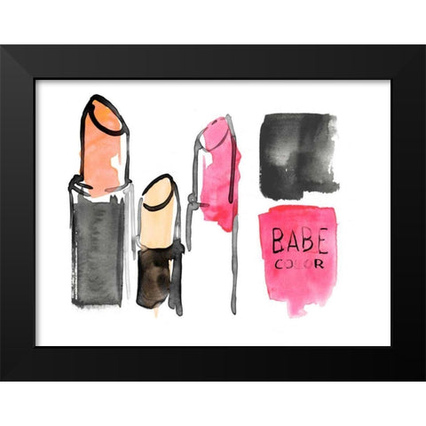 Rose Parfum II Black Modern Wood Framed Art Print by Parker, Jennifer Paxton