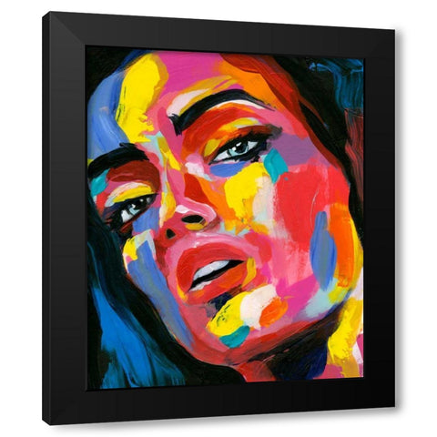 Prismatic Pout I Black Modern Wood Framed Art Print with Double Matting by Warren, Annie