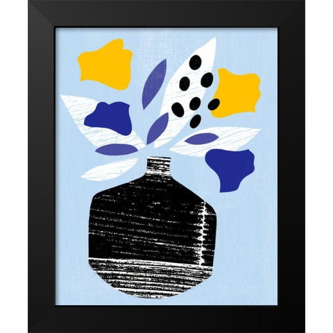 Ruffled Vase III Black Modern Wood Framed Art Print by Warren, Annie