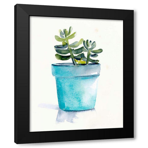 Potted Succulent II Black Modern Wood Framed Art Print by Parker, Jennifer Paxton