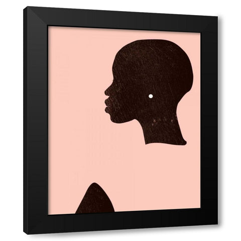 Pink Silhouette I Black Modern Wood Framed Art Print by Parker, Jennifer Paxton