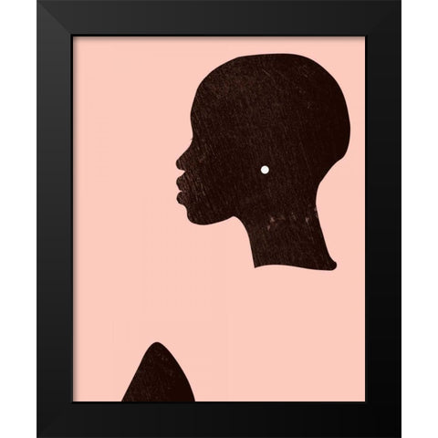 Pink Silhouette I Black Modern Wood Framed Art Print by Parker, Jennifer Paxton