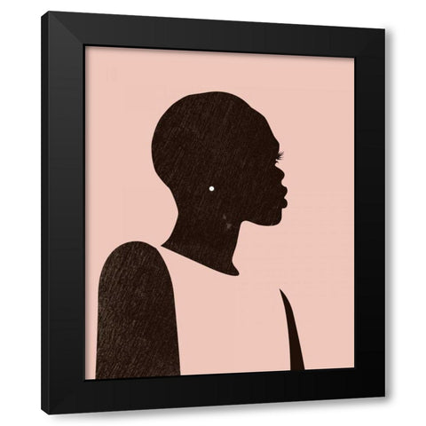 Pink Silhouette II Black Modern Wood Framed Art Print by Parker, Jennifer Paxton