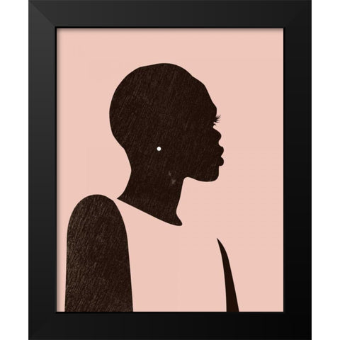 Pink Silhouette II Black Modern Wood Framed Art Print by Parker, Jennifer Paxton