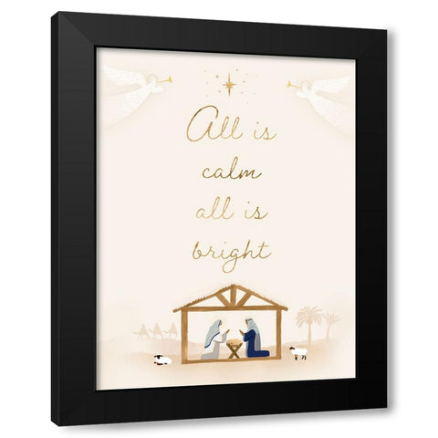 Away in a Manger II Black Modern Wood Framed Art Print by Barnes, Victoria