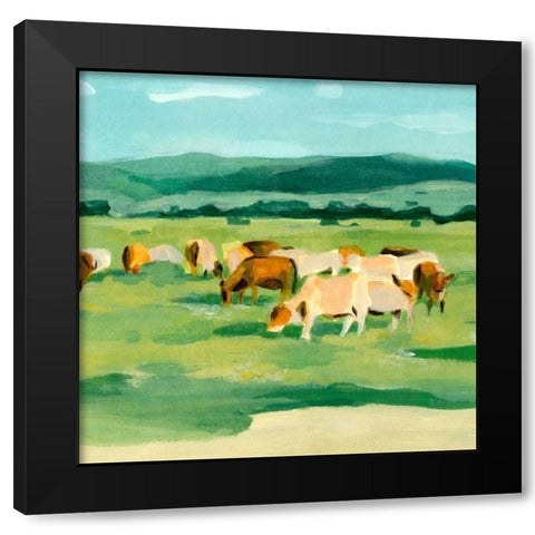 Rural Fields I Black Modern Wood Framed Art Print by Warren, Annie