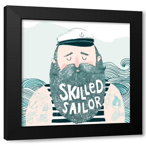 Skilled Sailor I Black Modern Wood Framed Art Print by Parker, Jennifer Paxton