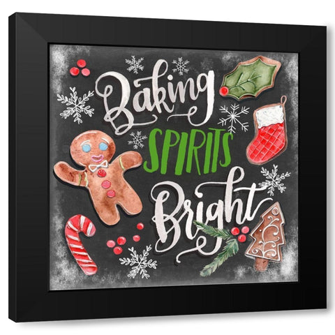 Baking Spirits Bright I Black Modern Wood Framed Art Print with Double Matting by Parker, Jennifer Paxton