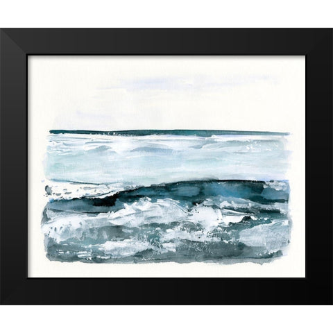 Choppy Surf I Black Modern Wood Framed Art Print by Barnes, Victoria