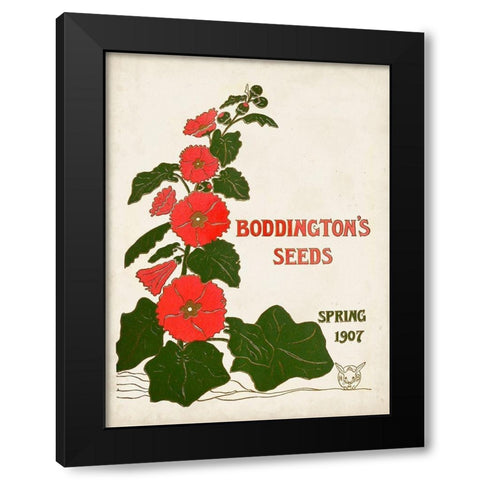 Antique Seed Packets I Black Modern Wood Framed Art Print with Double Matting by Unknown
