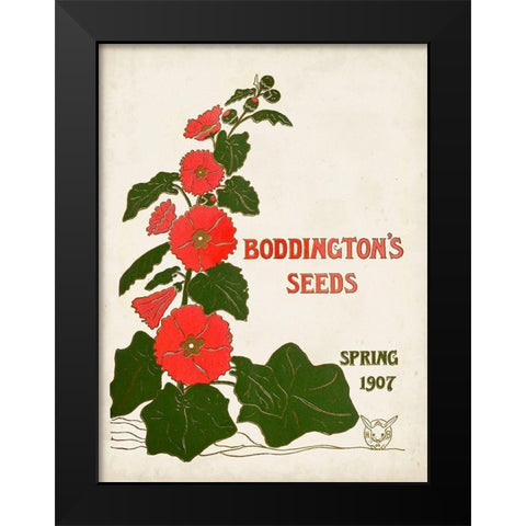 Antique Seed Packets I Black Modern Wood Framed Art Print by Unknown