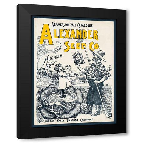 Antique Seed Packets IV Black Modern Wood Framed Art Print with Double Matting by Unknown