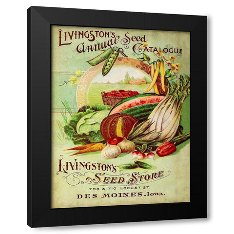 Antique Seed Packets VII Black Modern Wood Framed Art Print with Double Matting by Unknown