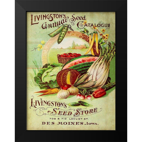 Antique Seed Packets VII Black Modern Wood Framed Art Print by Unknown