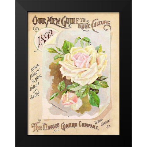 Antique Seed Packets IX Black Modern Wood Framed Art Print by Unknown