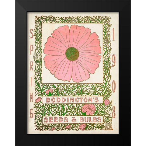 Antique Seed Packets XV Black Modern Wood Framed Art Print by Unknown