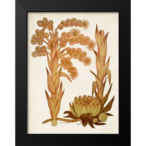 Muted Botanicals II Black Modern Wood Framed Art Print by Curtis