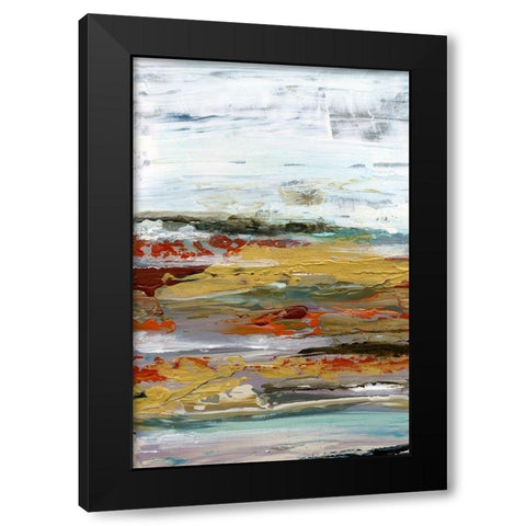 Marble Coast II Black Modern Wood Framed Art Print with Double Matting by Bramma, Lila