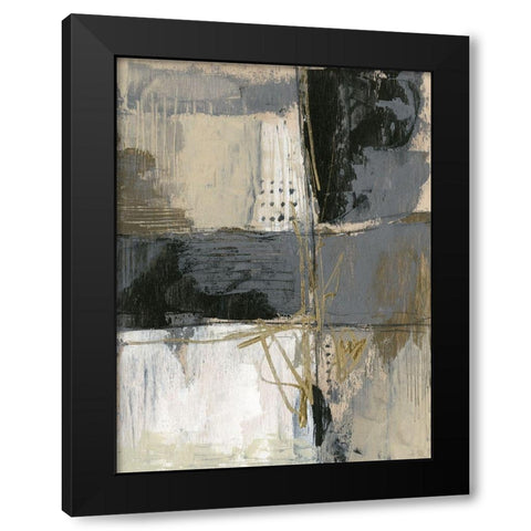 Neutral Divisions II Black Modern Wood Framed Art Print by Goldberger, Jennifer