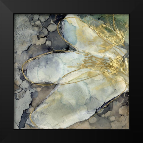 Abstracted Lily I Black Modern Wood Framed Art Print by Goldberger, Jennifer