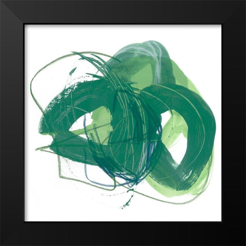Jade Schematic V Black Modern Wood Framed Art Print by Vess, June Erica