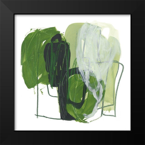 Jade Schematic VI Black Modern Wood Framed Art Print by Vess, June Erica