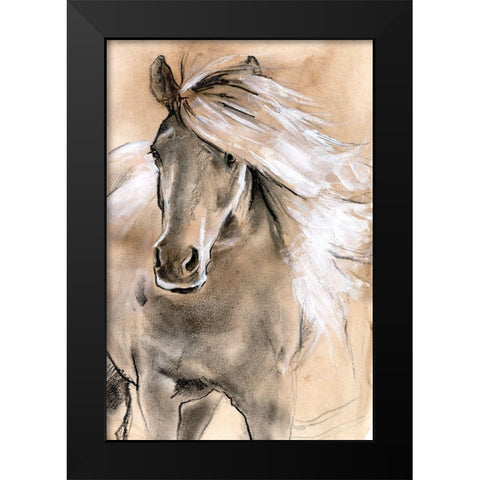 Sketched Horse I Black Modern Wood Framed Art Print by Parker, Jennifer Paxton