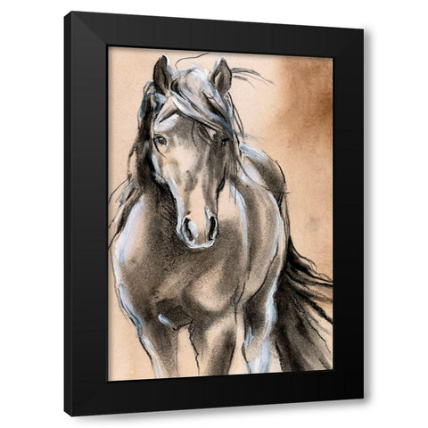 Sketched Horse II Black Modern Wood Framed Art Print by Parker, Jennifer Paxton