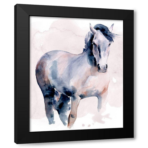Horse in Watercolor I Black Modern Wood Framed Art Print by Parker, Jennifer Paxton