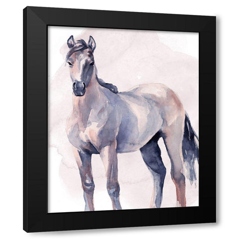 Horse in Watercolor II Black Modern Wood Framed Art Print by Parker, Jennifer Paxton