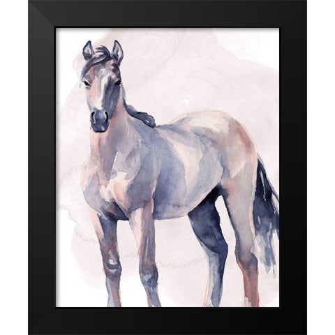 Horse in Watercolor II Black Modern Wood Framed Art Print by Parker, Jennifer Paxton