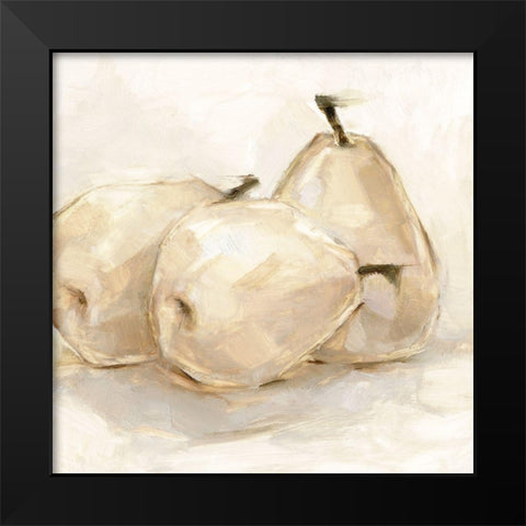White Pear Study II Black Modern Wood Framed Art Print by Harper, Ethan