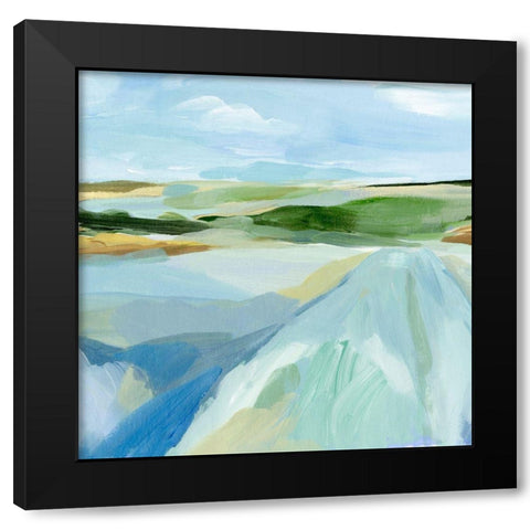 Sky Blue Fields I Black Modern Wood Framed Art Print by Warren, Annie