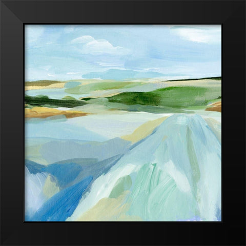 Sky Blue Fields I Black Modern Wood Framed Art Print by Warren, Annie