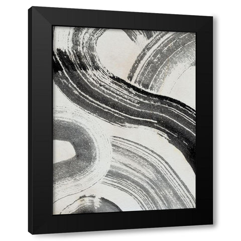 Zen Flow III Black Modern Wood Framed Art Print by Parker, Jennifer Paxton