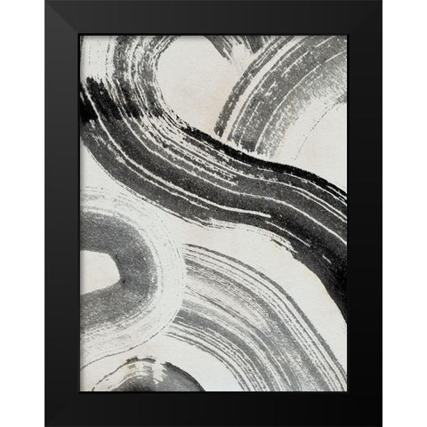 Zen Flow III Black Modern Wood Framed Art Print by Parker, Jennifer Paxton