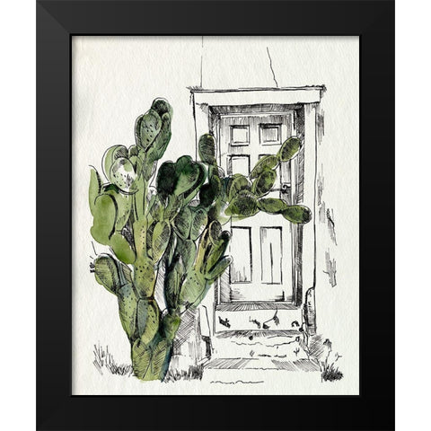 Cactus Door I Black Modern Wood Framed Art Print by Parker, Jennifer Paxton