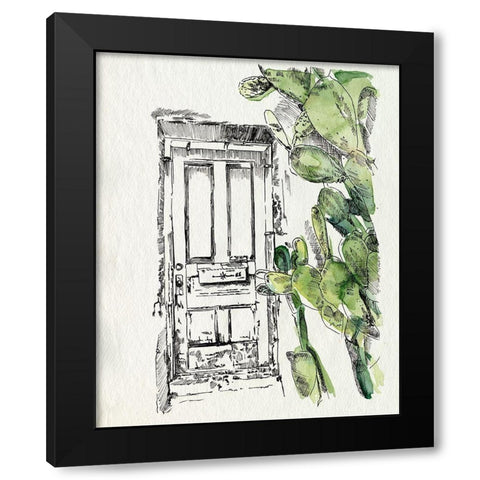 Cactus Door II Black Modern Wood Framed Art Print by Parker, Jennifer Paxton