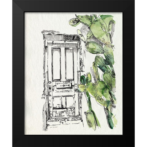 Cactus Door II Black Modern Wood Framed Art Print by Parker, Jennifer Paxton