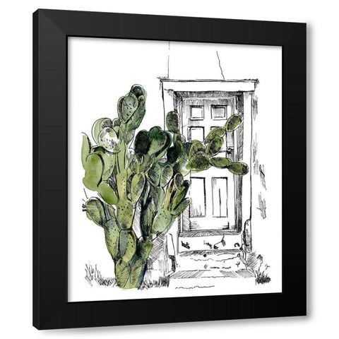 Cactus Door III Black Modern Wood Framed Art Print by Parker, Jennifer Paxton